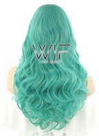 25" Wavy Turquoise Green Synthetic Wig ZB107