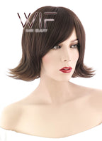 12" Straight Brown Synthetic Wig OM113