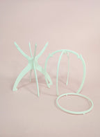 Collapsible White Plastic Wig Stand - wifhair